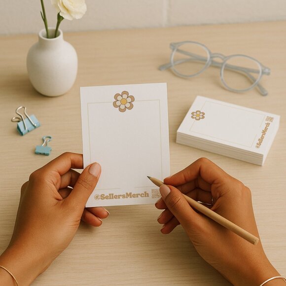 4” x 6” Retro Flower Thank You Cards for Resellers - Blank Note Card Pack - Picture 4 of 5